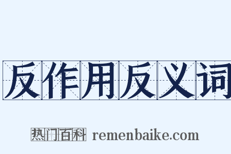 反作用反义词是什么意思的图片